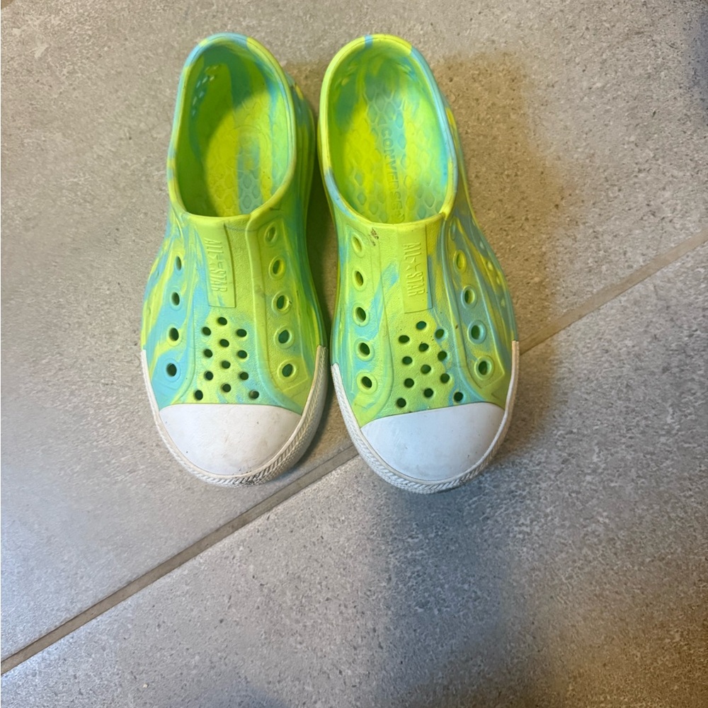 Converse Green and White Water Shoes